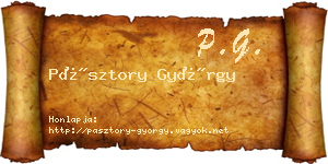 Pásztory György névjegykártya